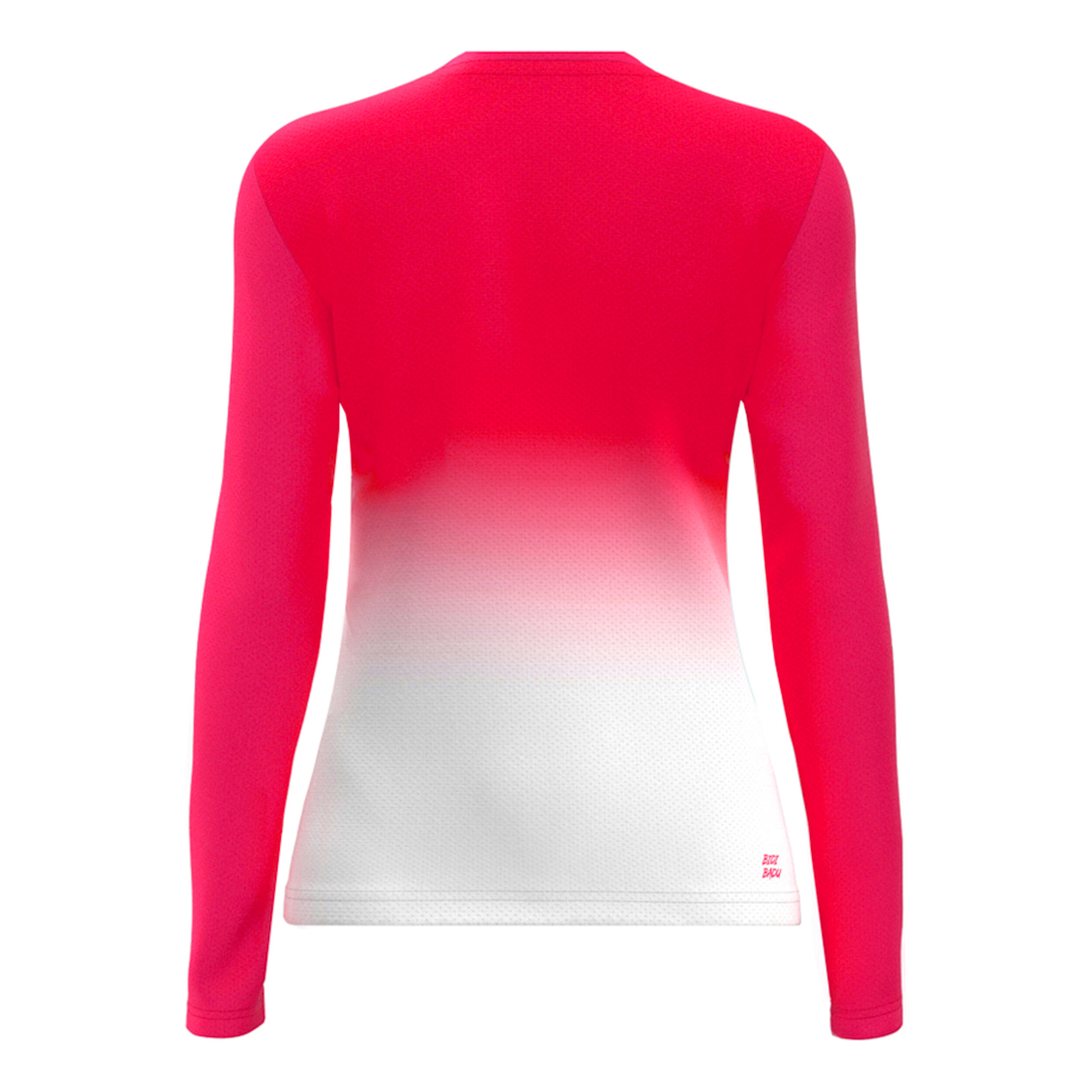 Crew Gradiant Longsleeve Damen - Rot, Weiß