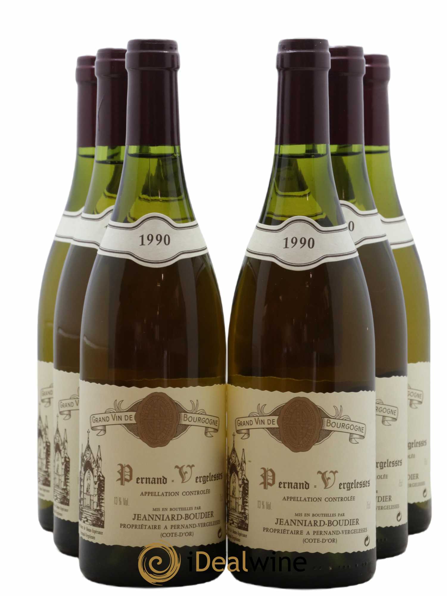 Pernand-Vergelesses Domaine Jeanniard Boudier 1990 - Lot de 6 Bouteilles