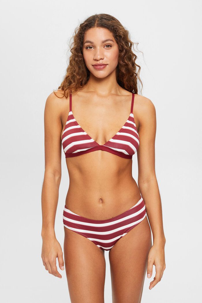 Gestreiftes Bikini-Top mit wattierten Cups