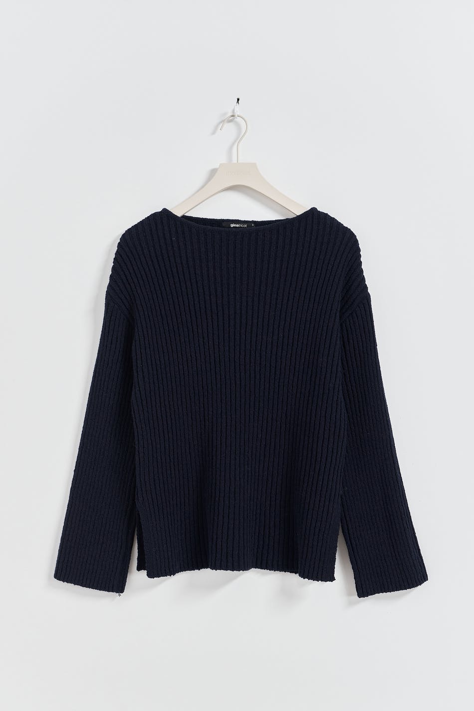 Knitted boatneck sweater