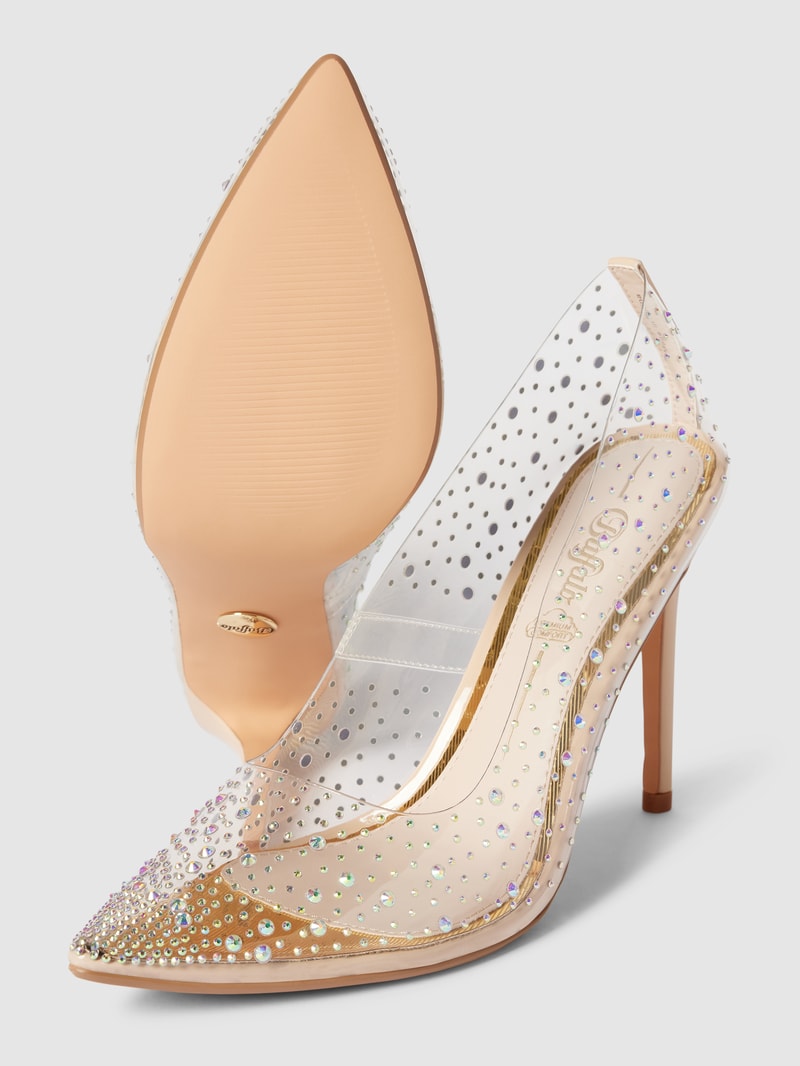 Pumps mit Strasssteinbesatz Modell 'JULIETTE DIAMOND' in beige