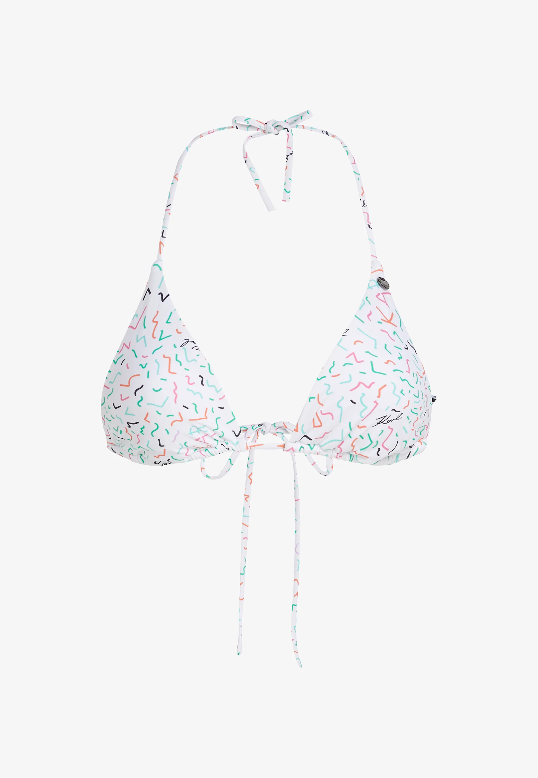 KARL LAGERFELD ESTAMPADO GEOMÉTRICO TRIÁNGULO - Top de bikini