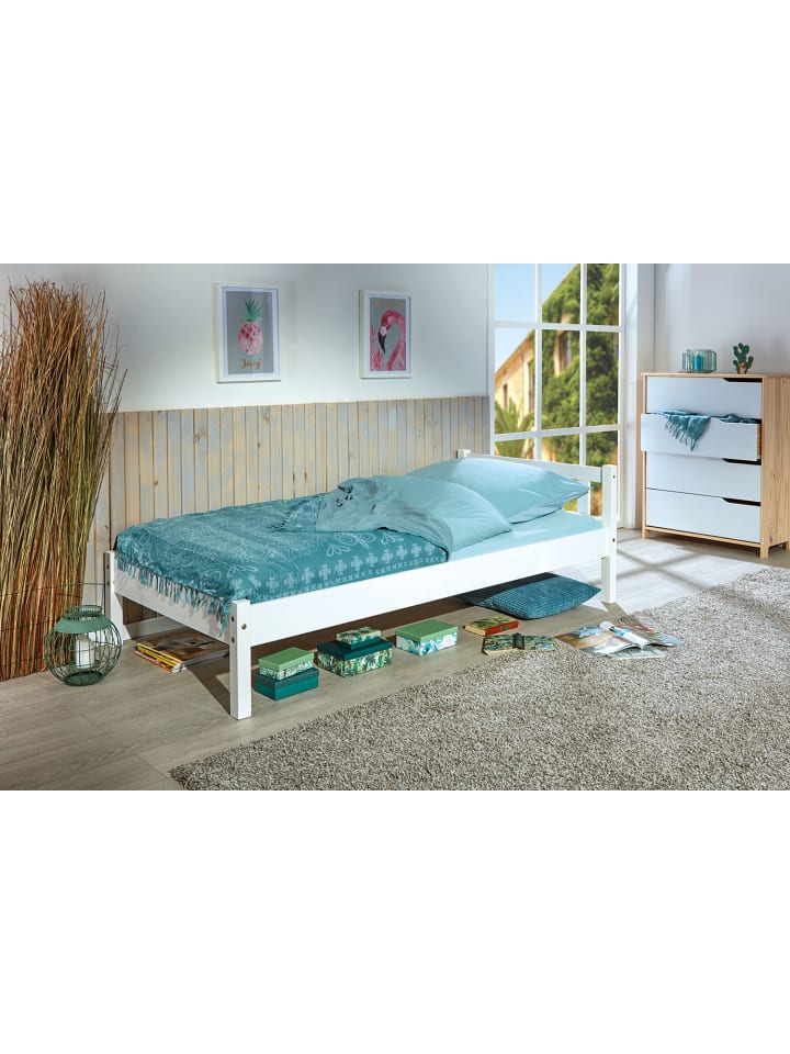 ebuy24 Bett Vicki Weiss 210 x 98 cm günstig kaufen onesize