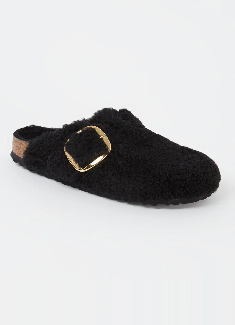Mocasini Birkenstock Boston Teddy din lână