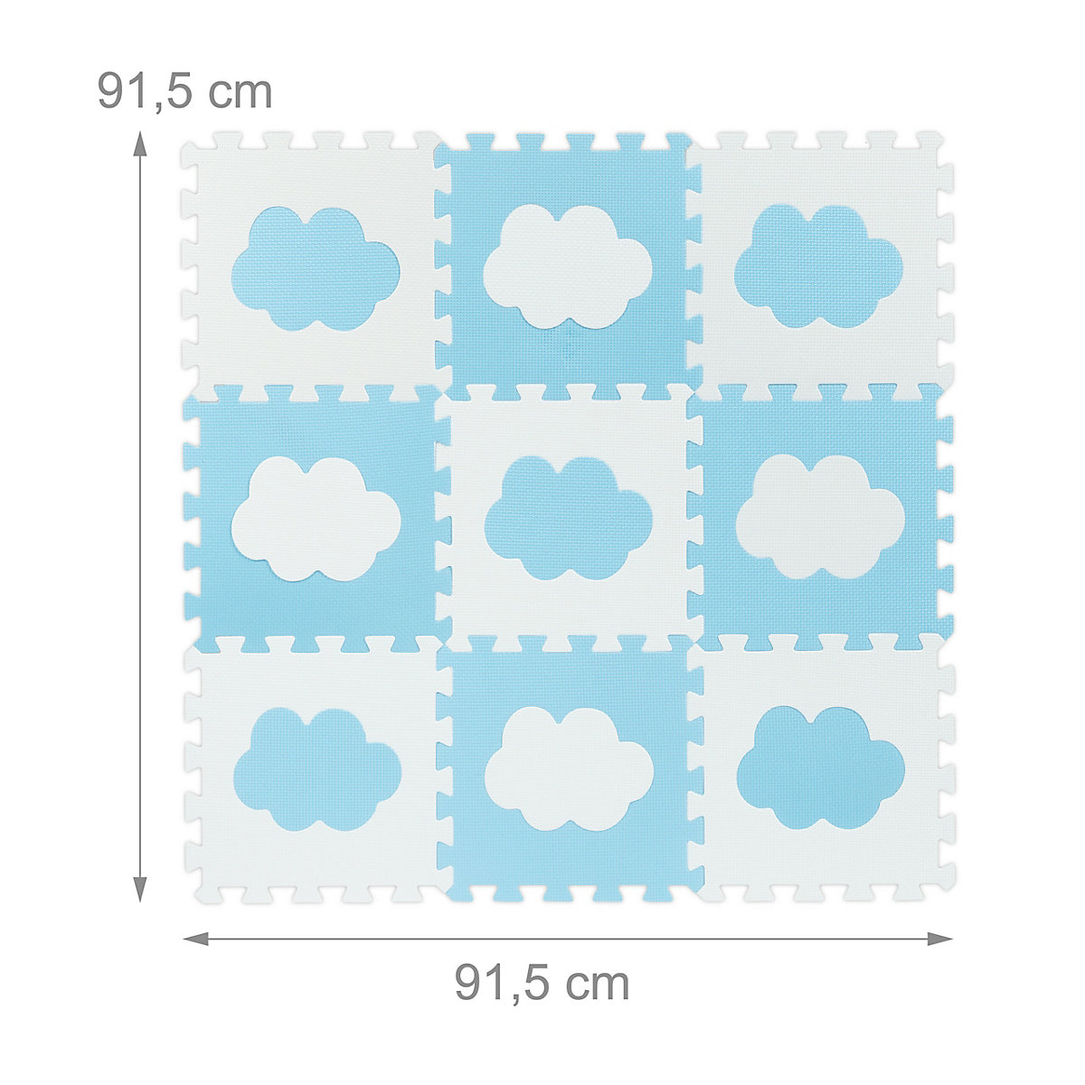 18-tlg. Puzzlematte Wolke