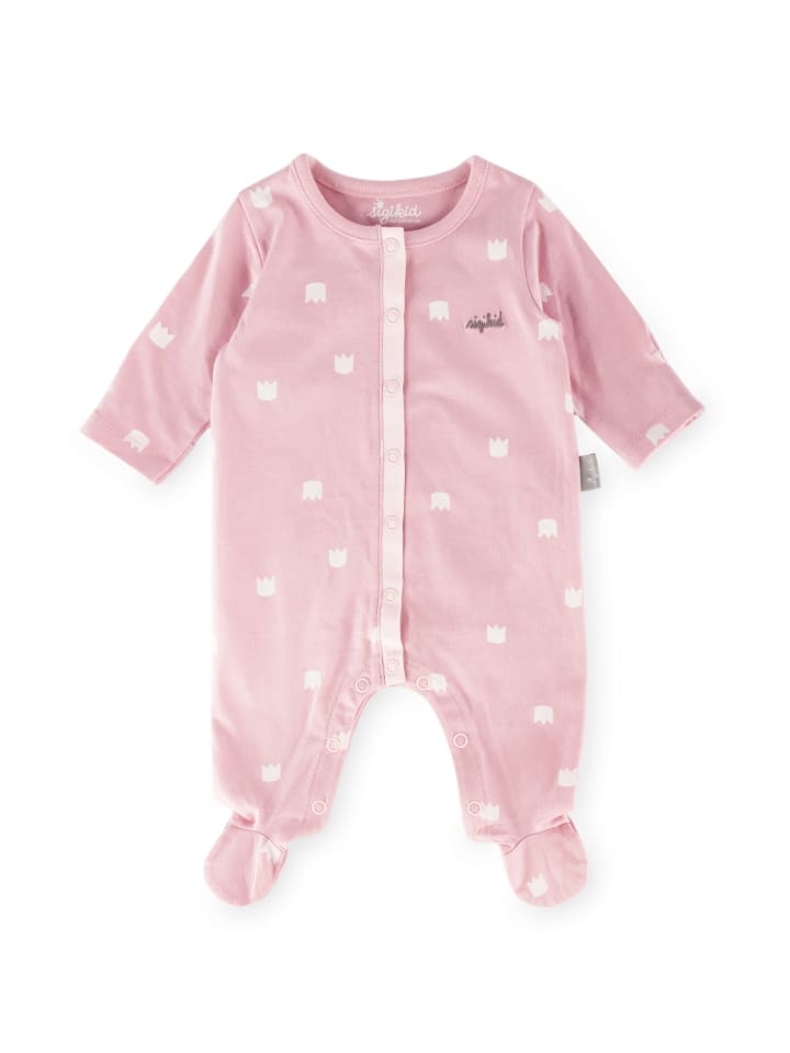 Sigikid Overall mit Füßchen und Klappbündchen an den Ärmeln Classic Baby in rosa günstig kaufen