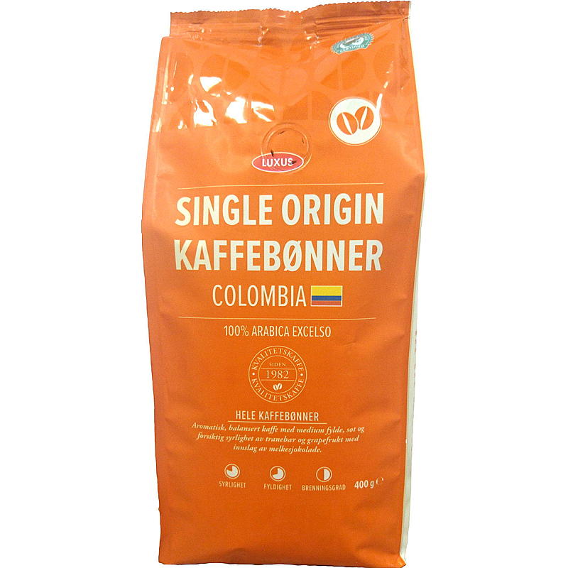 Luxus Kaffebønner Luxus 400 g, Origin Colombia