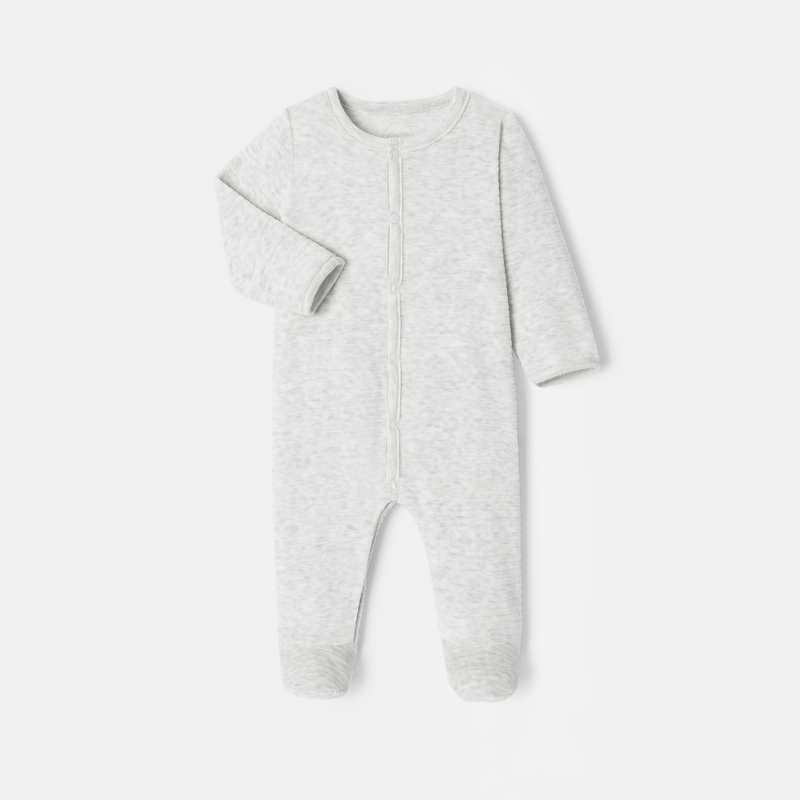 Pyjama en velours côtelé blanc naissance Absorba