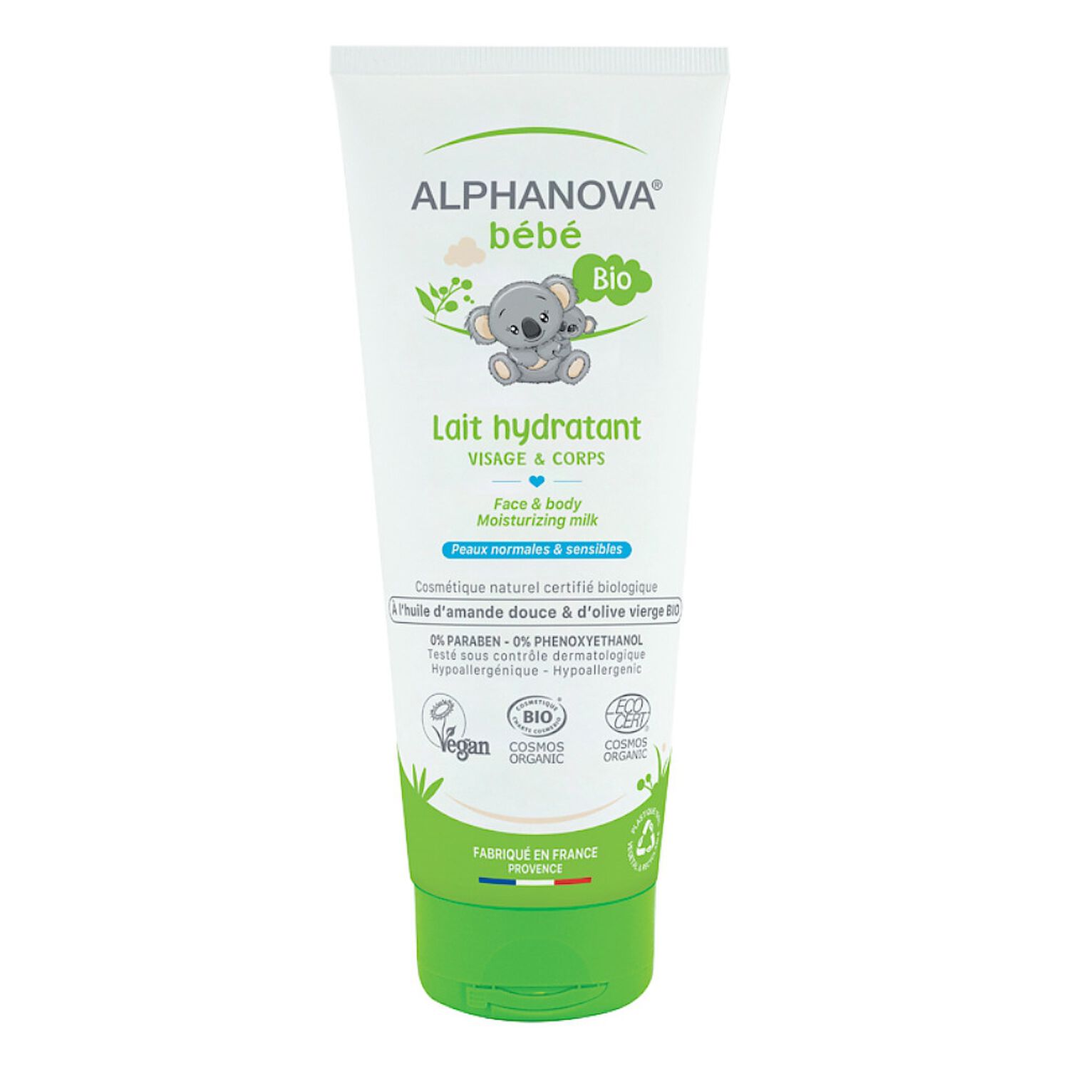 Alphanova Bébé Lait Hydratant Bio Visage & Corps 200 ml