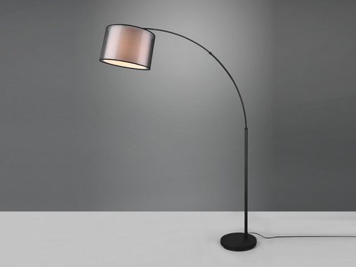 meineWunschleuchte LED Bogenlampe, Dimmfunktion, LED wechselbar, Warmweiß, Designer Bogen-stehlampe dimmbar große Ausladung Esstisch, Höhe 171cm