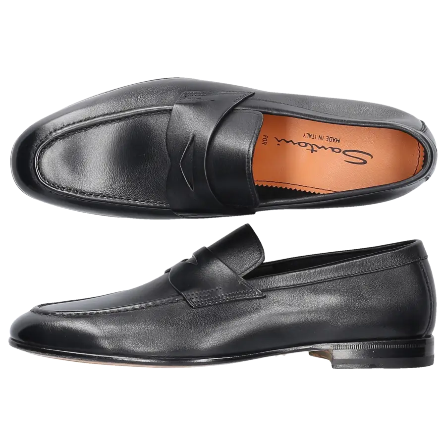 Santoni - Loafer 17511 Kalbsleder - schwarz