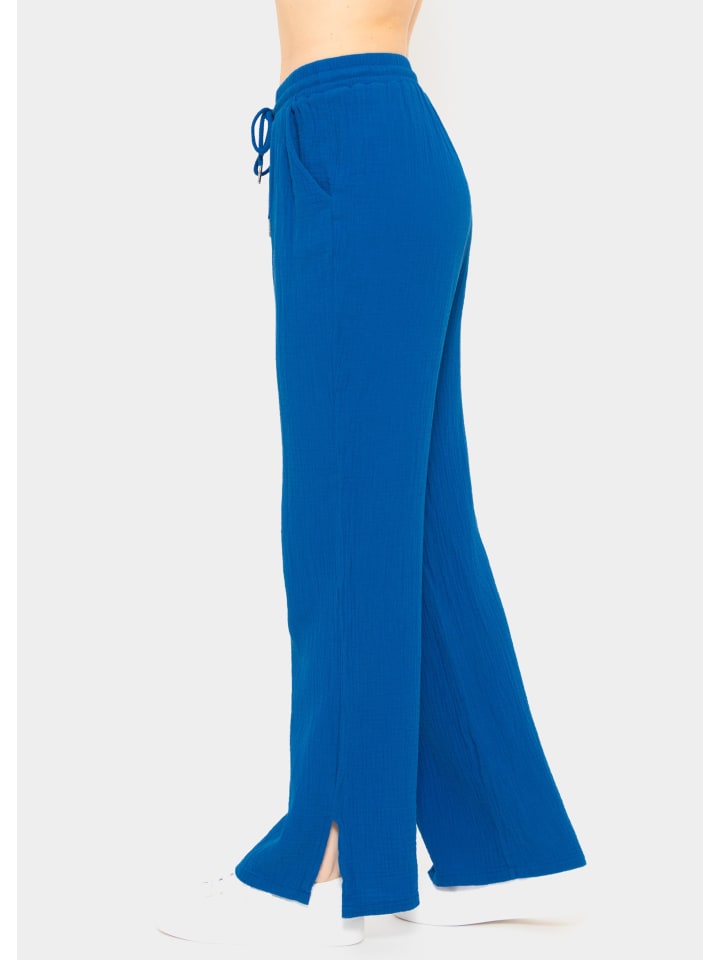 SASSYCLASSY Musselin Hose in Royalblau günstig kaufen