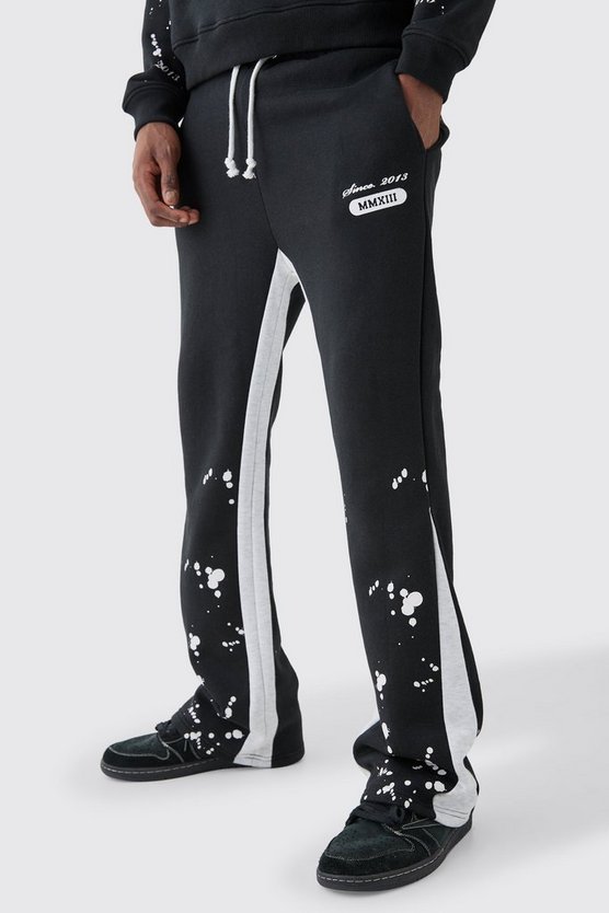 Slim-Fit Homme Jogginghose mit Farbspritzern