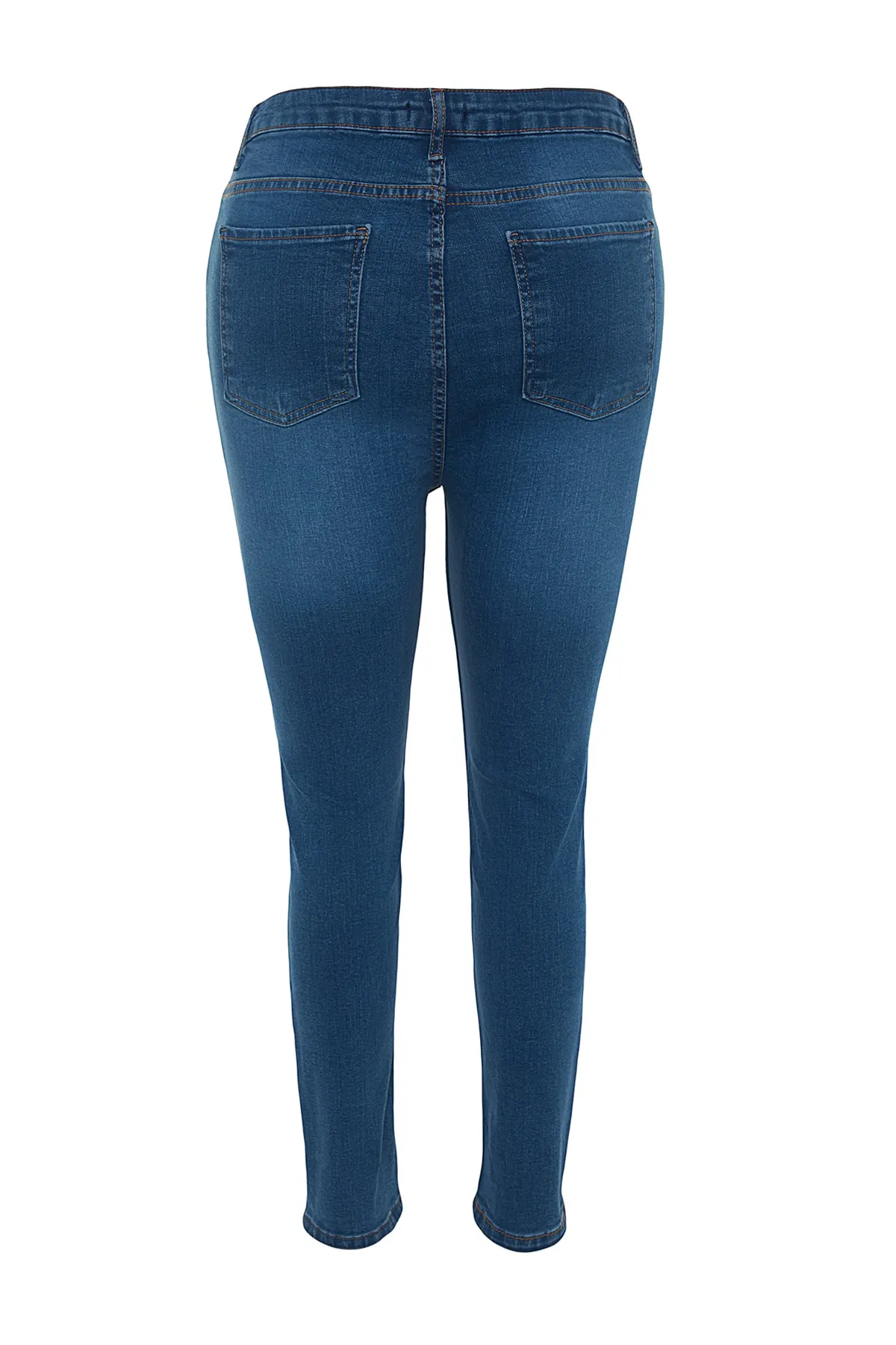Trendyol Curve  Blaue, hoch taillierte, dehnbare Röhrenjeans TBBSS22JE0040