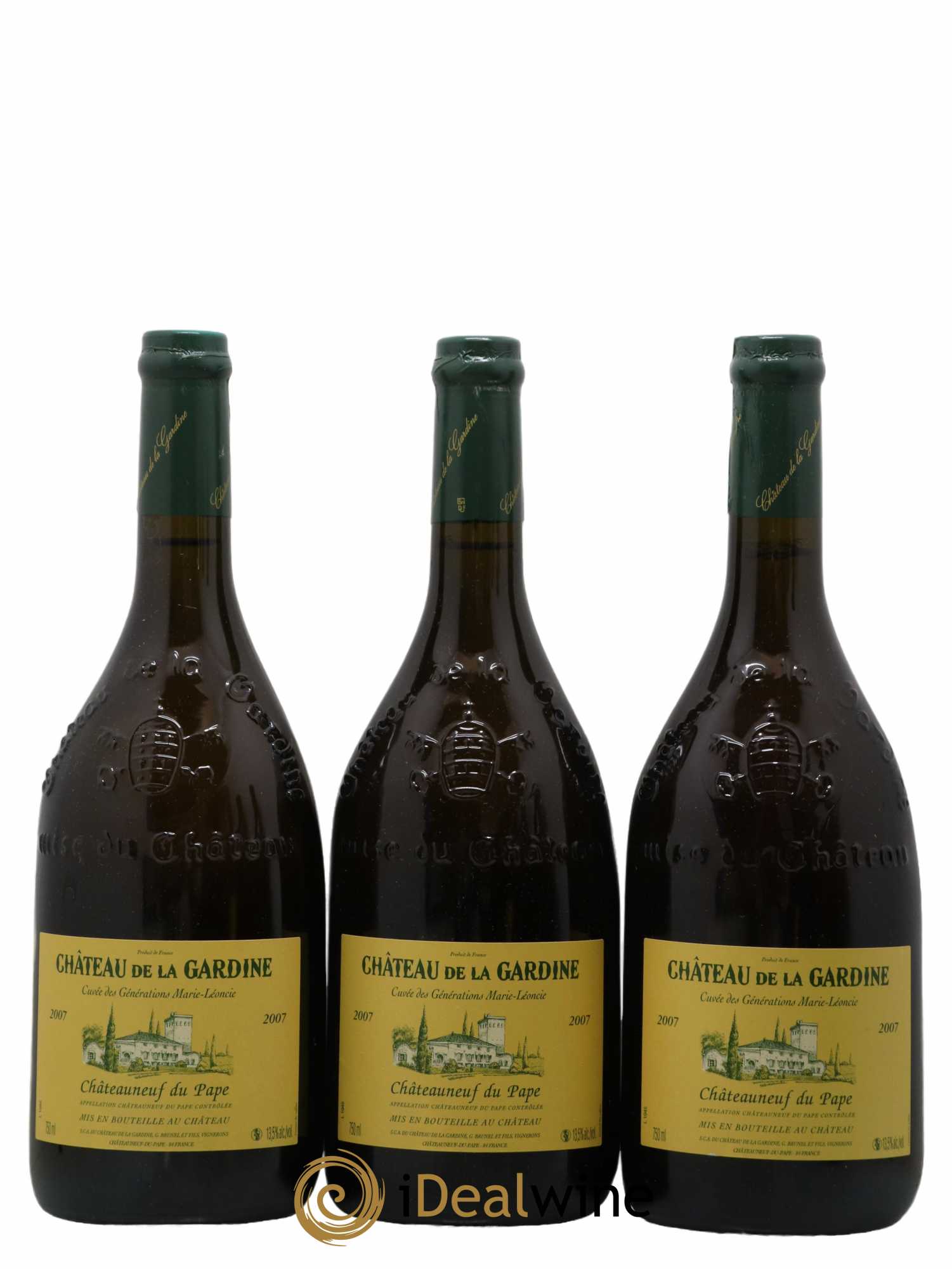 Châteauneuf-du-Pape La Gardine Cuvée des Générations Marie Léoncie Famille Brunel  2005 - Lot de 6 Bouteilles