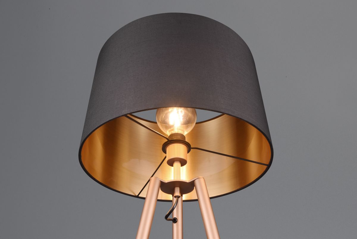 Trendhopper 1-flg Stehlampe Cole Coffee Schwarz
