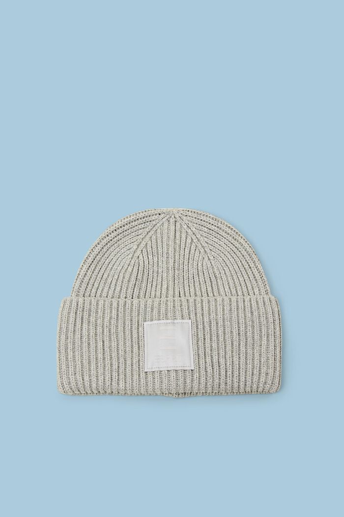 Rippstrick-Beanie aus Baumwolle