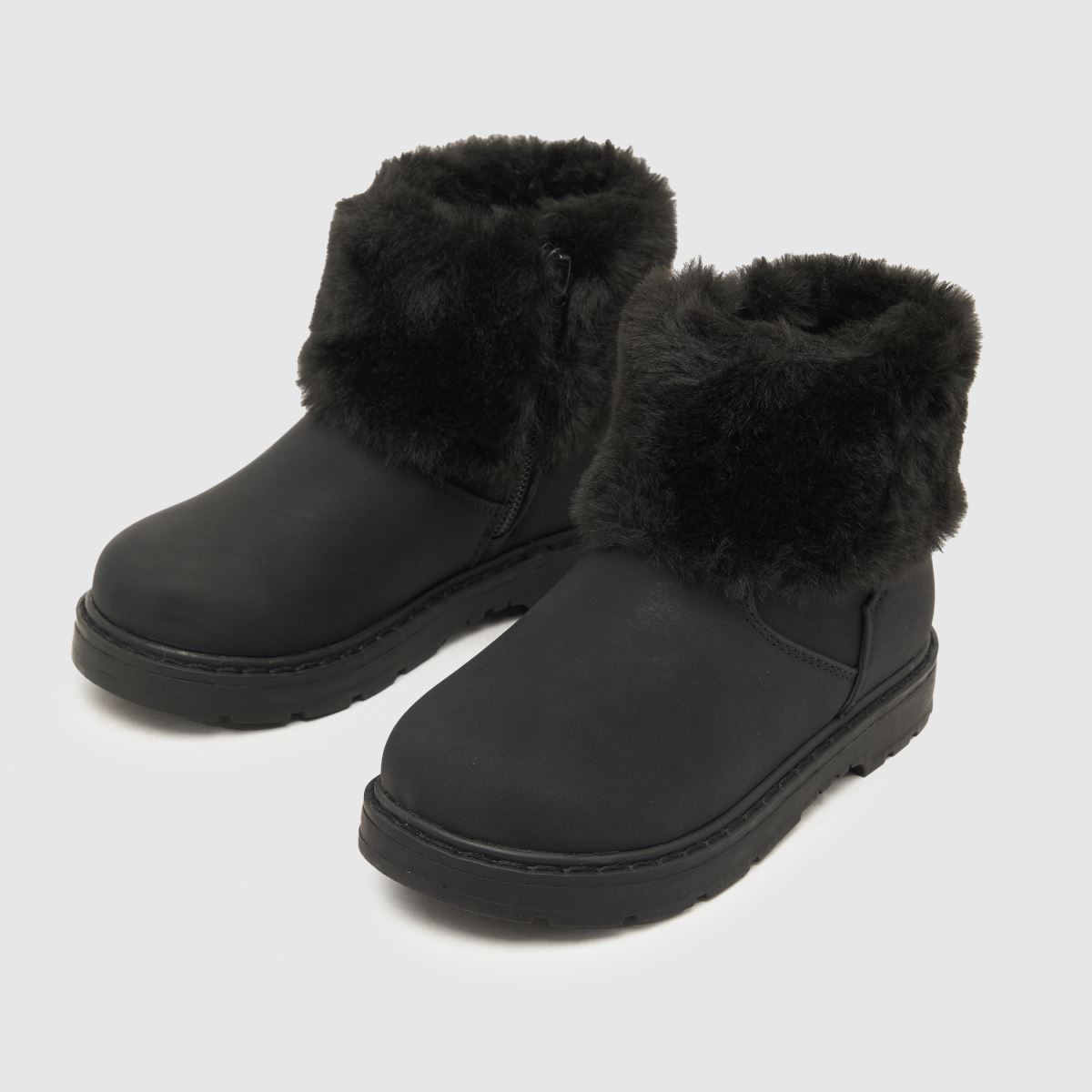 Schuh fekete karizma szőrmével bélelt lányka kisgyermek csizma