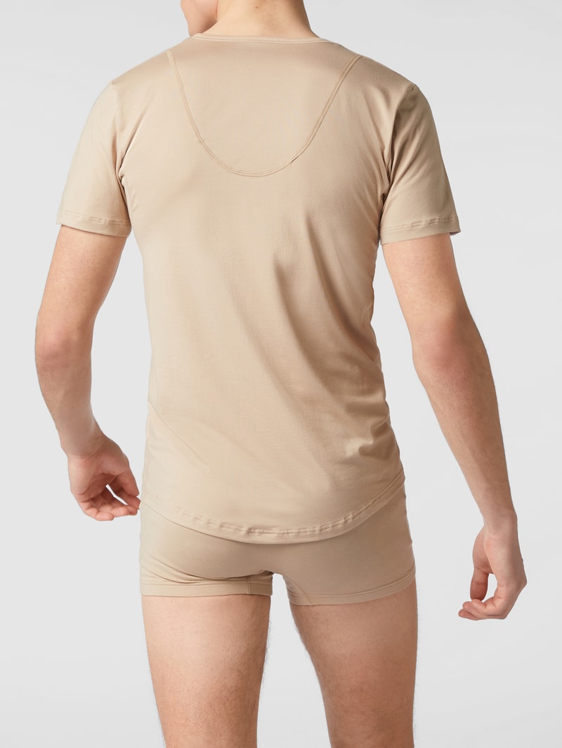 T-Shirt mit Stretch-Anteil Modell 'Das Drunterhemd' in ecru