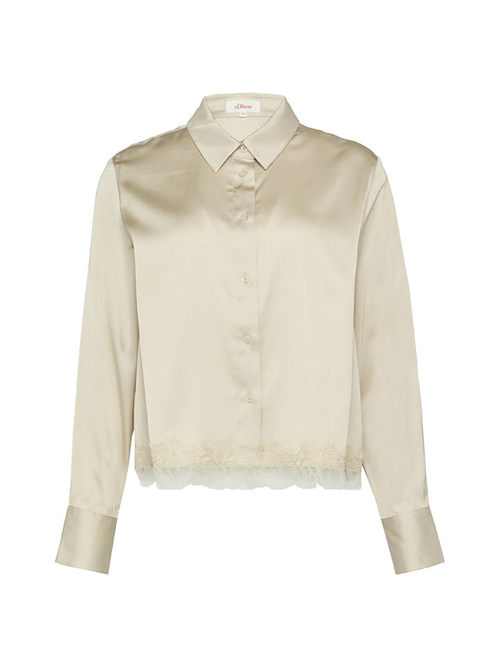 comma Hemd in Beige günstig kaufen