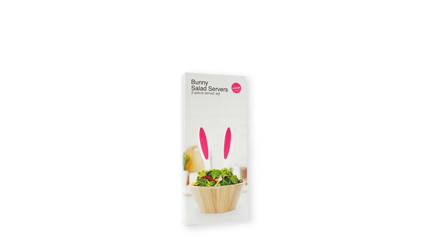 Winkee Salatbesteck Hasenohren weiß, pink
