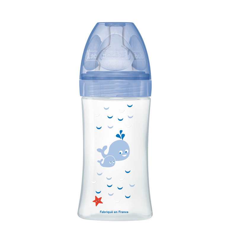Lot de 2 biberons 0-6 mois anti colique 270 ml mer Dodie