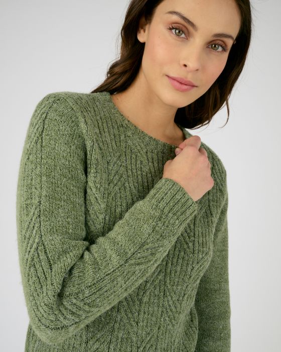 Pull col rond maille chinée Thermolactyl