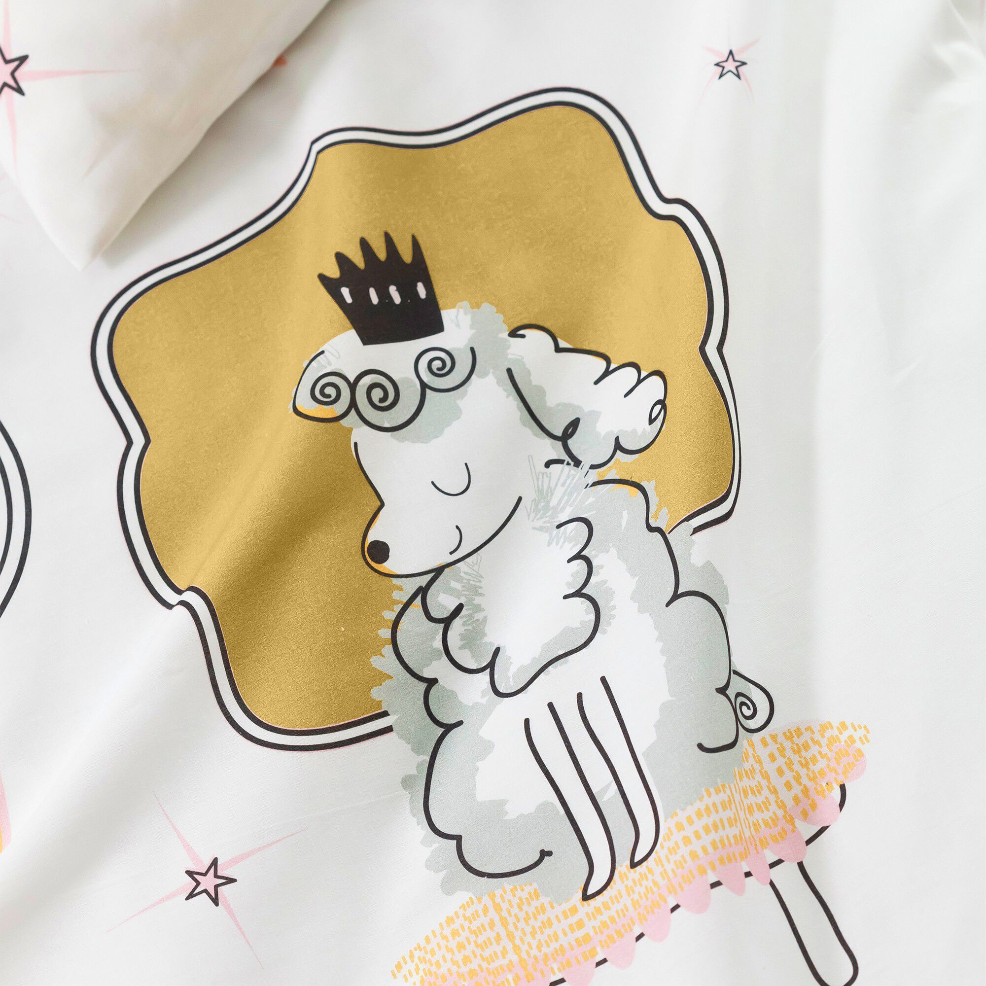 Linge de lit enfant Blanche imprimé 1 personne