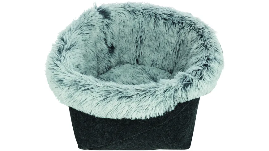 Trixie Bett Harvey, anthrazit-weiß, Filz, Maße:ø 33 × 27 cm Katzen-Schlafplatz