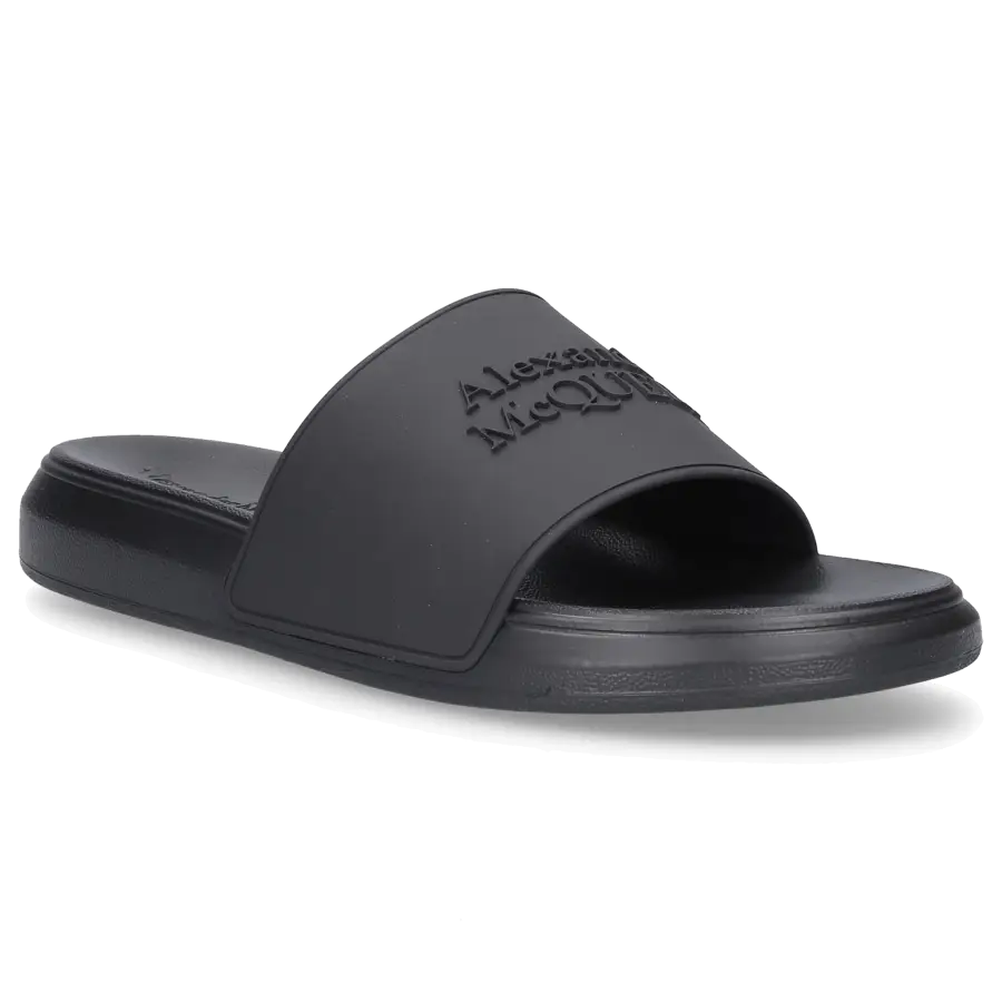 Alexander McQueen - Badeschuhe POOL SLIDE Kautschuk - schwarz