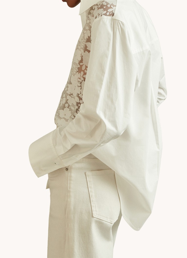 Camicetta semitrasparente con stampa floreale di Reiss Delaney