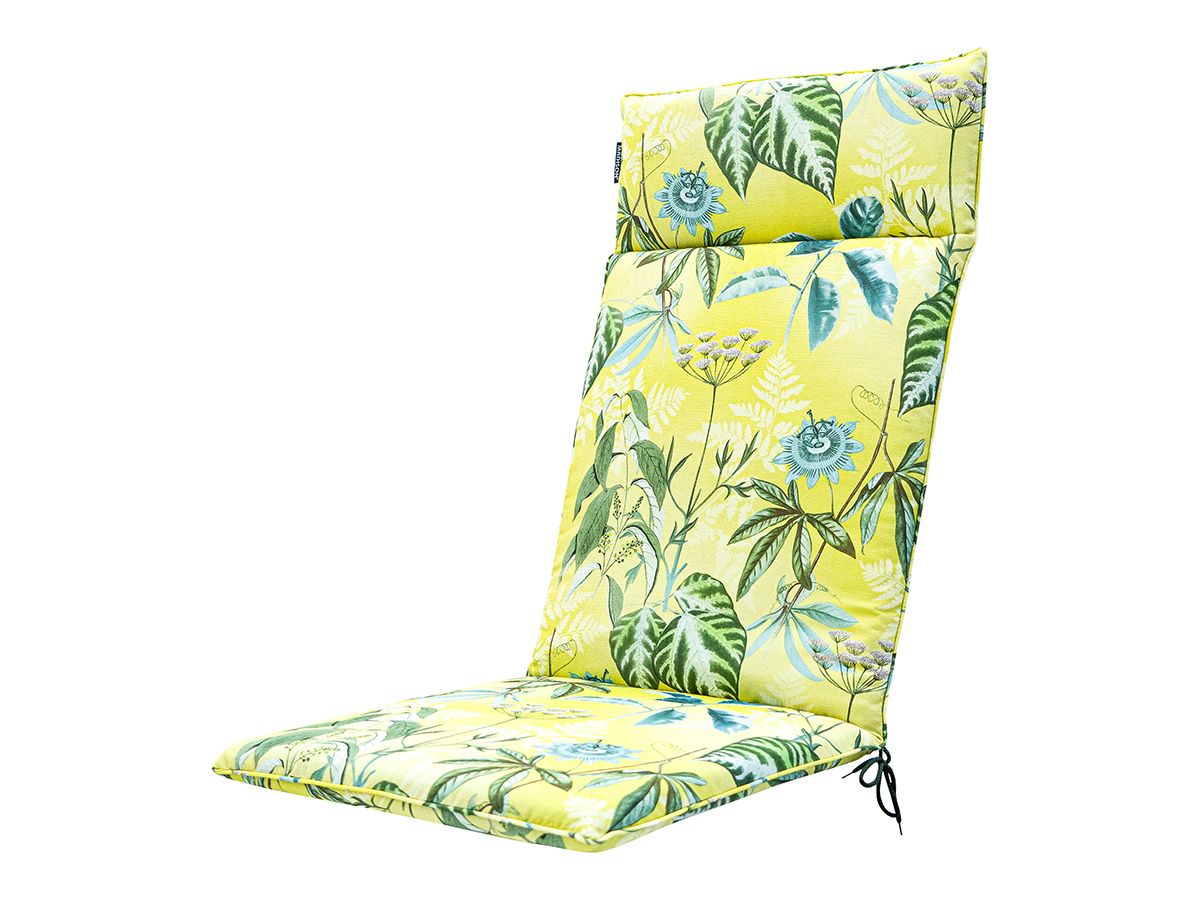 Madison Mauel Pastellgelb 120 x 50 Gartenstuhlkissen mit hoher Rückenlehne