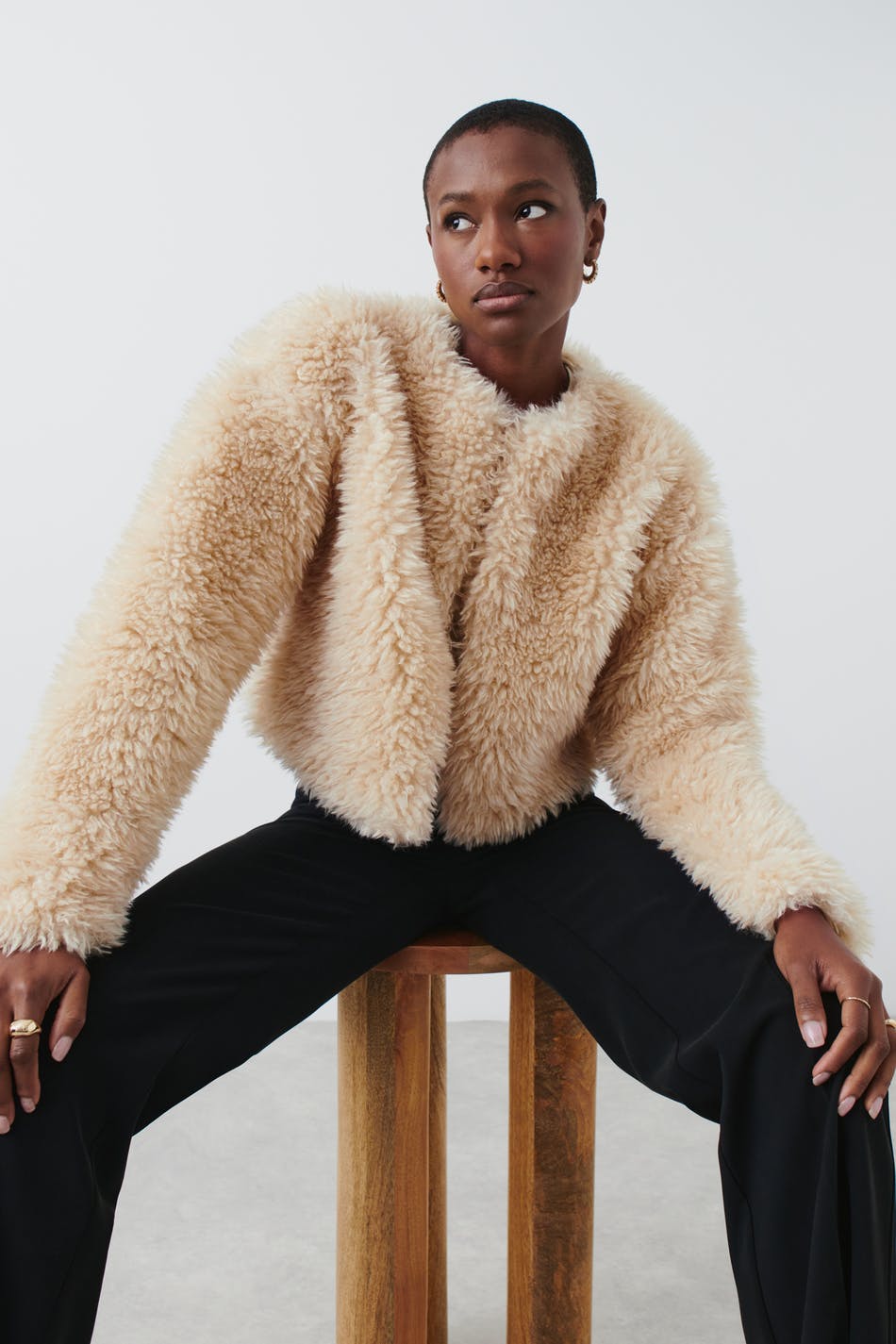 Faux fur jacket