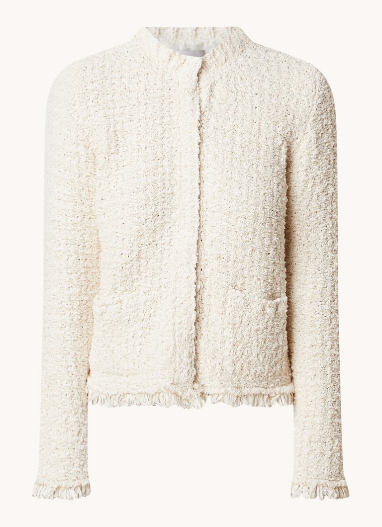 Jachetă matlasată Moncler din tweed cu buzunare aplicate