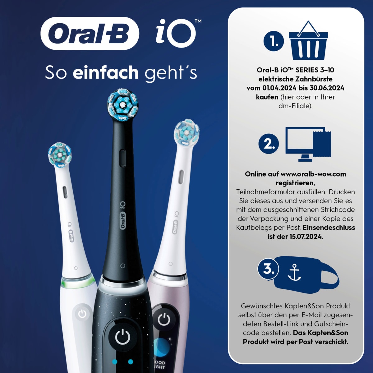 Elektrische Zahnbürste iO Series 6 White, 1 St