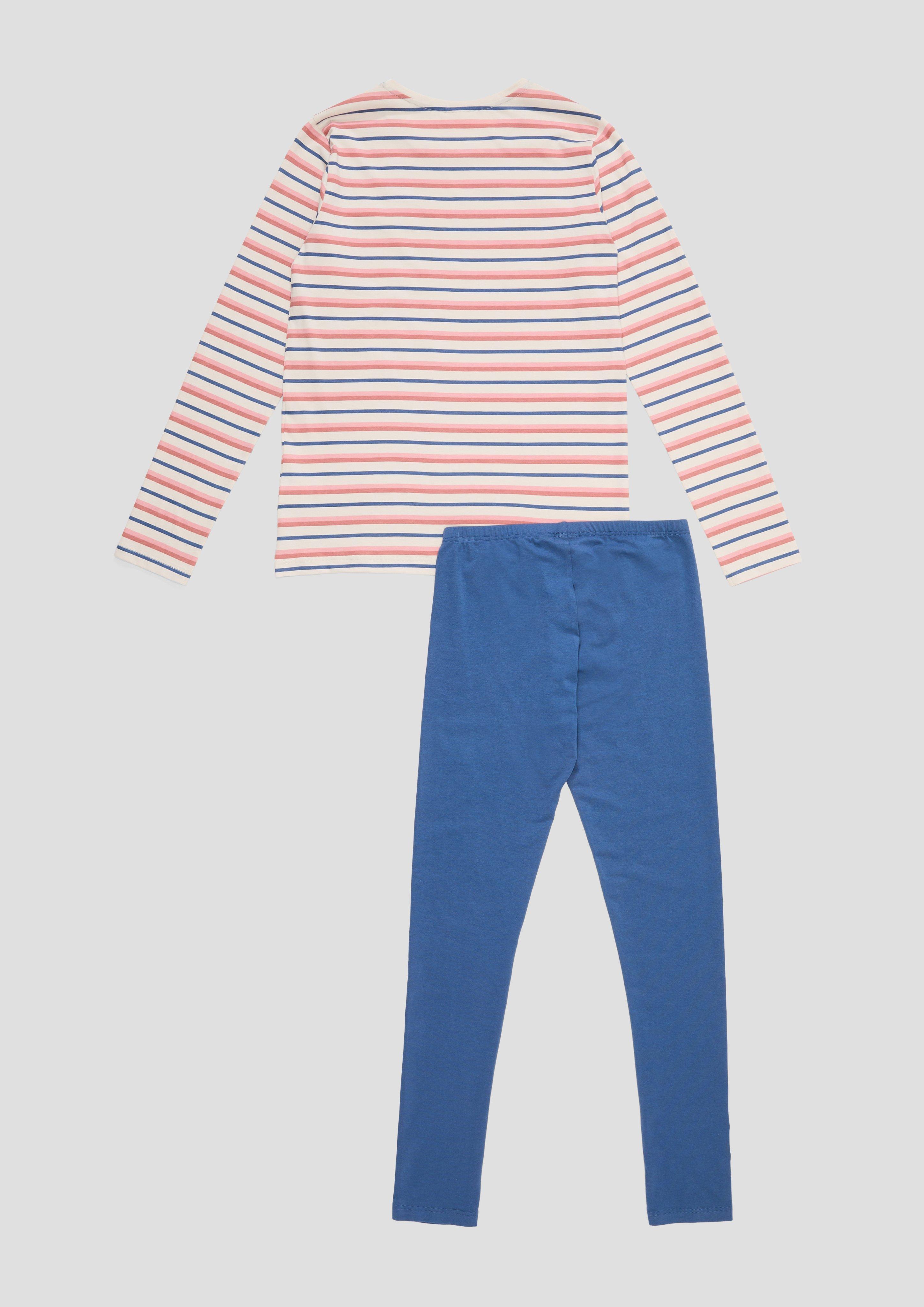Langes Pyjama-Set aus reiner Baumwolle  6008477-073