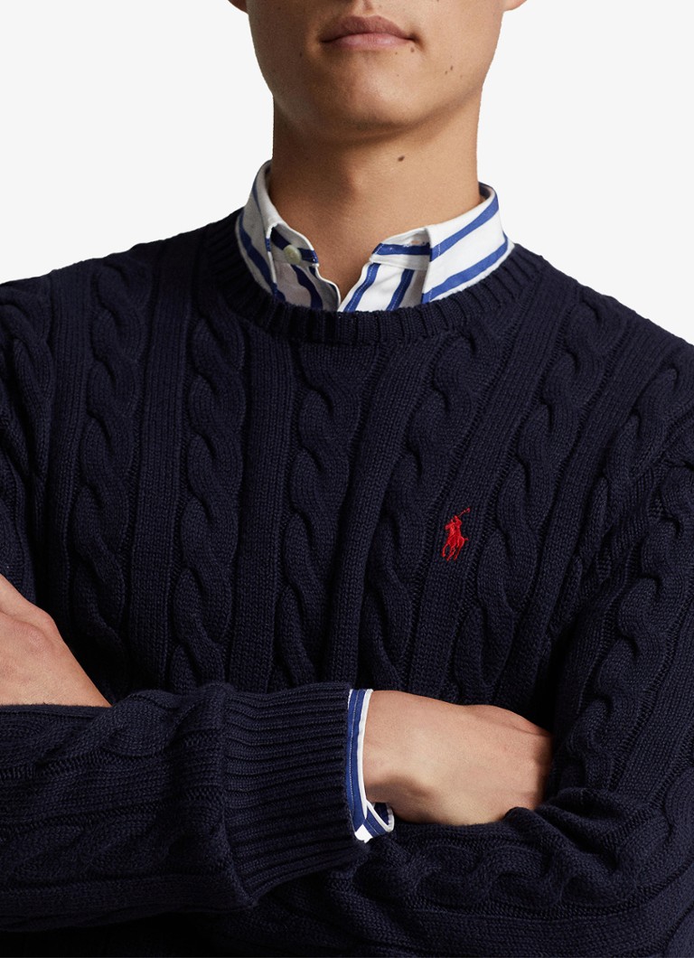 Ralph Lauren Cable-knit sweater with logo embroidery