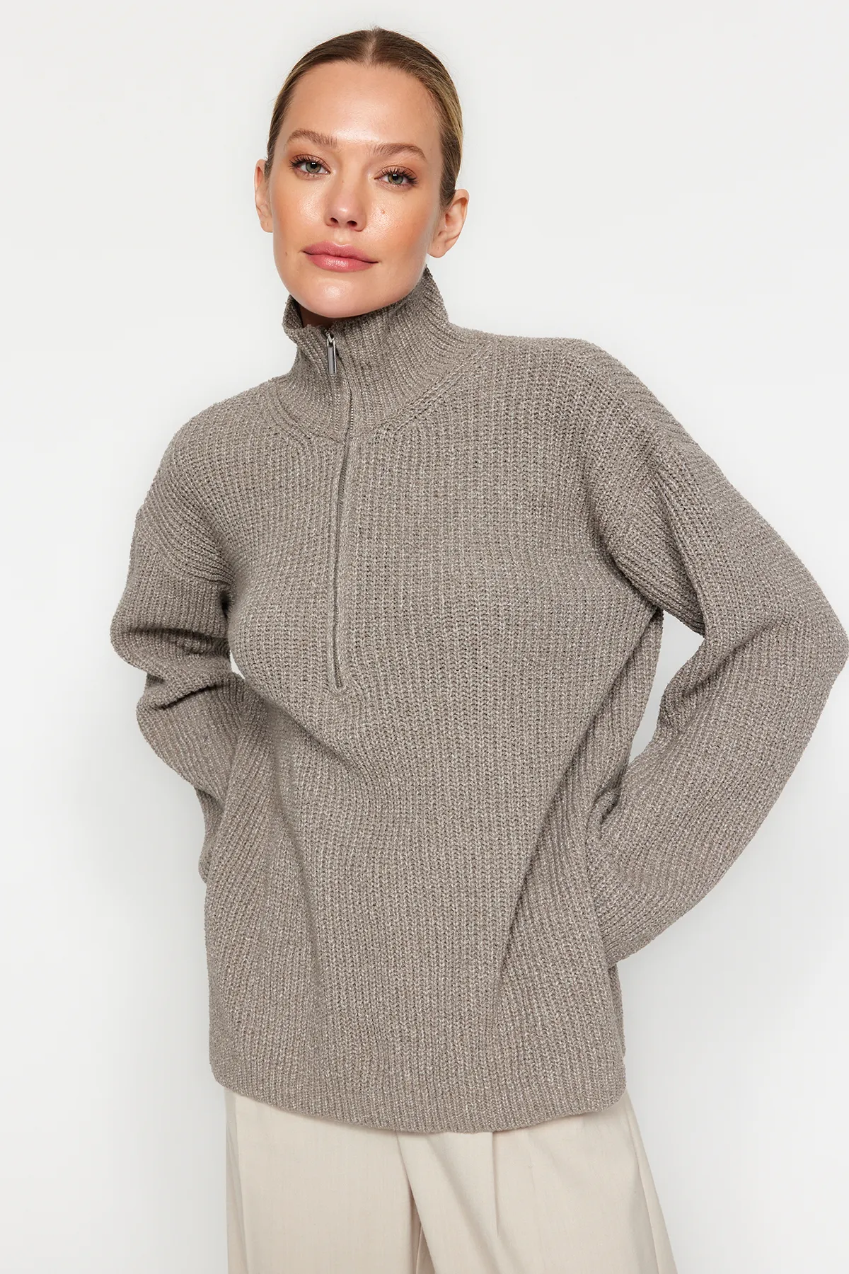 Trendyol Collection  Vizon Care Collection Oversize-Strickpullover TWOAW24KZ01119