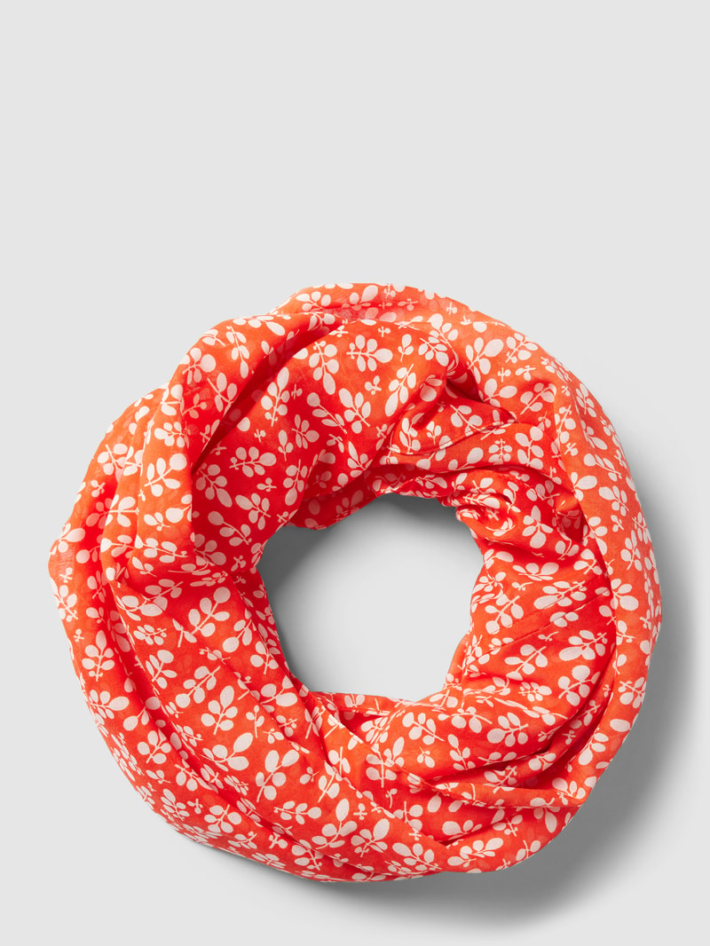 Loop-Schal mit grafischem Allover-Muster in rot