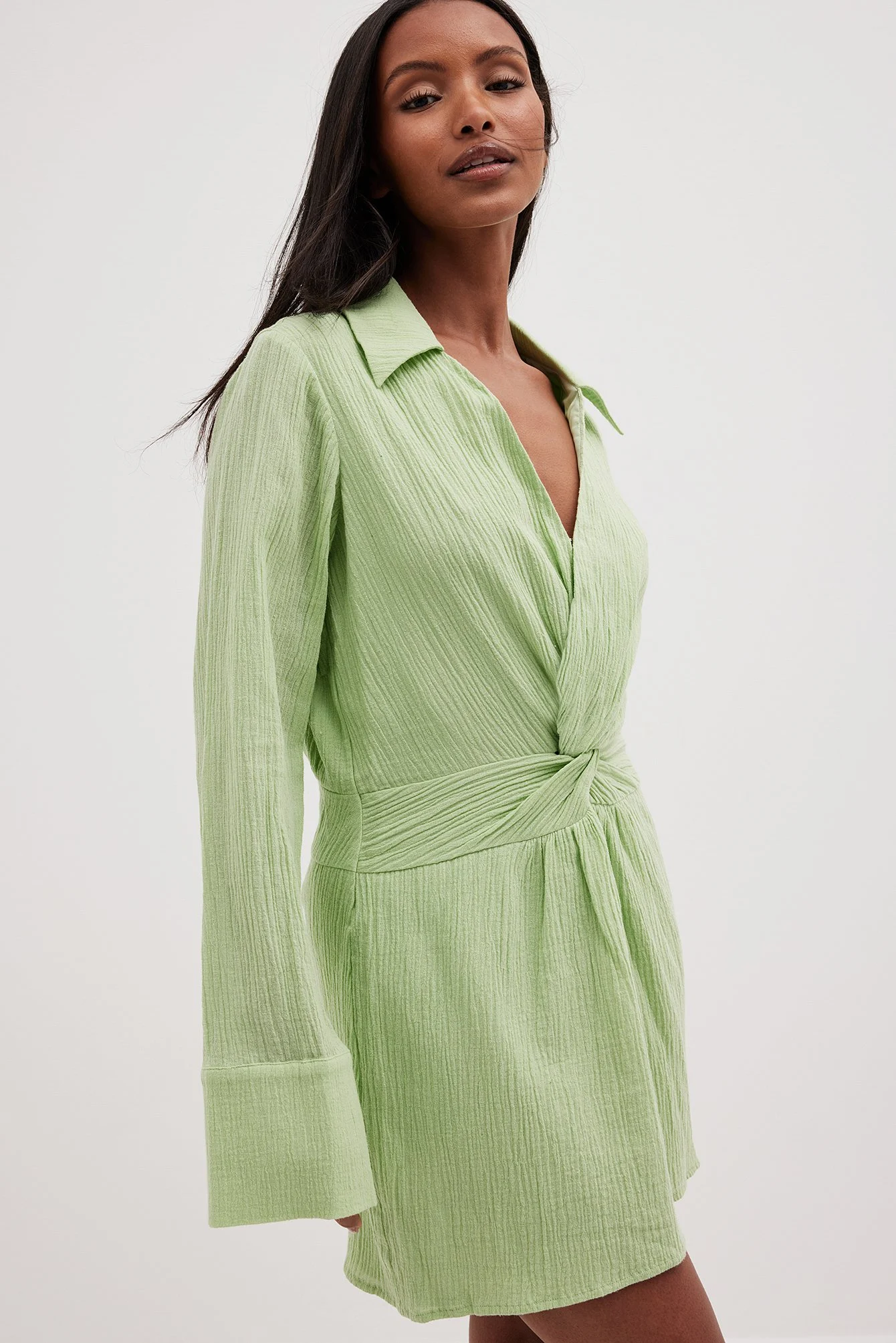 Hemdkleid mit Twistdetail