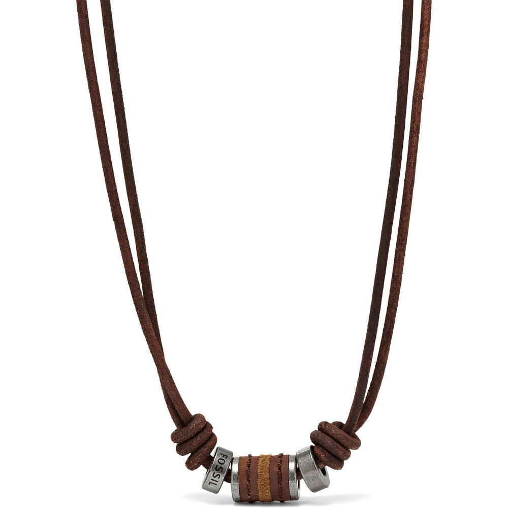 Fossil Chaînette Cuir collier