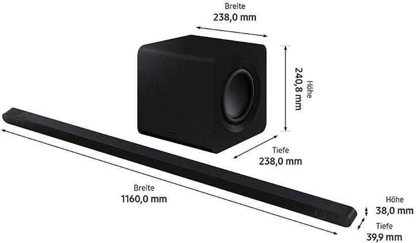 Samsung HW-S810B / HW-S811B 3.1 Soundbar (Bluetooth, WLAN (WiFi), 330 W, 3.1.2-Kanal)