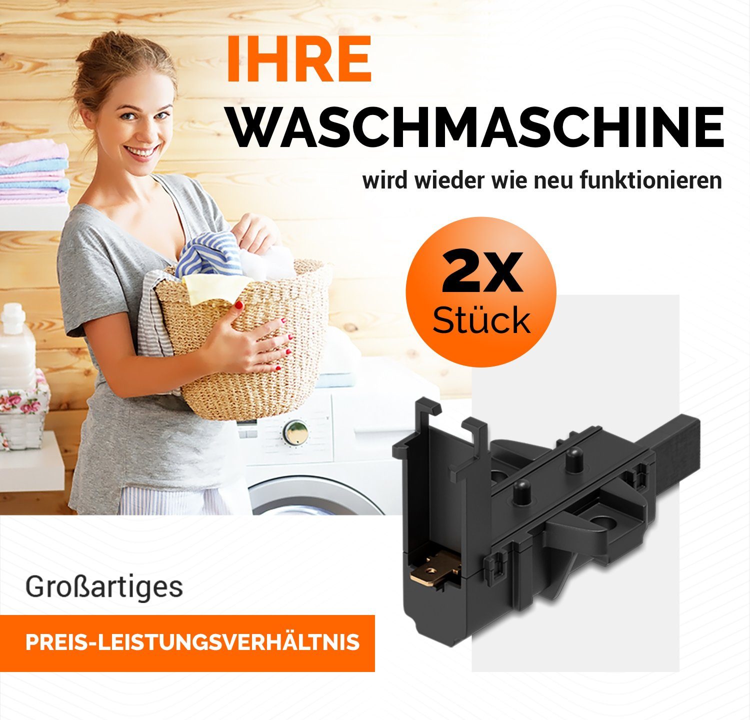 Zubehör-Set Motorkohlen Ersatz für AEG 405505048/0, VIOKS, (2-tlg), für Welling Motor Waschmaschine