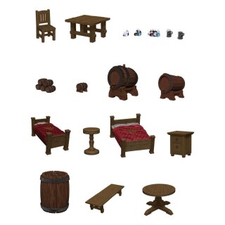 D&D Icons of the Realms Miniaturen vorbemalt The Yawning Portal Inn - Beds & Bottles