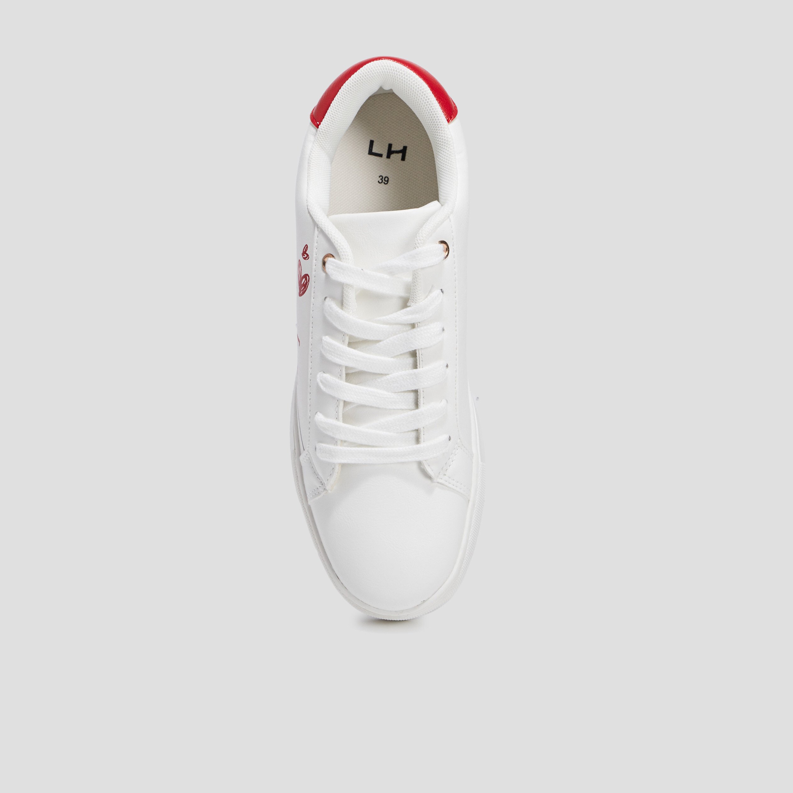 Tennis à lacets blanc femme | La Halle