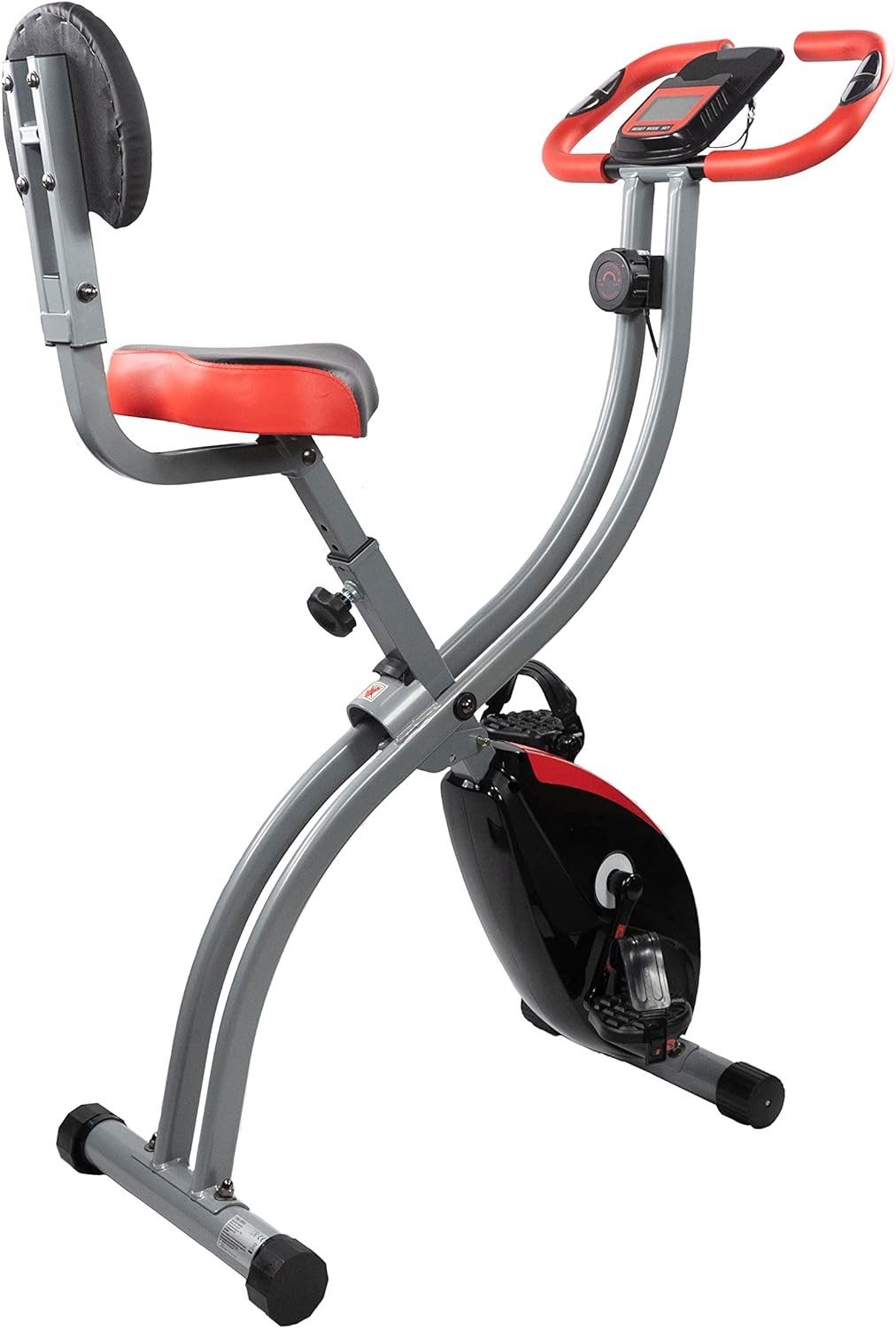 Fjoerdesports Heimtrainer Fjoerdesports Senioren Heimtrainer, Heimtrainer (Geschwindigkeitsüberwachung, gepolsterter Sitz, verstellbare Widerstandsstufen, Handpulssensoren, Zusammenklappbar, verstellbare Höhe, LCD-Display, Gepolsterter Sitz, verstell