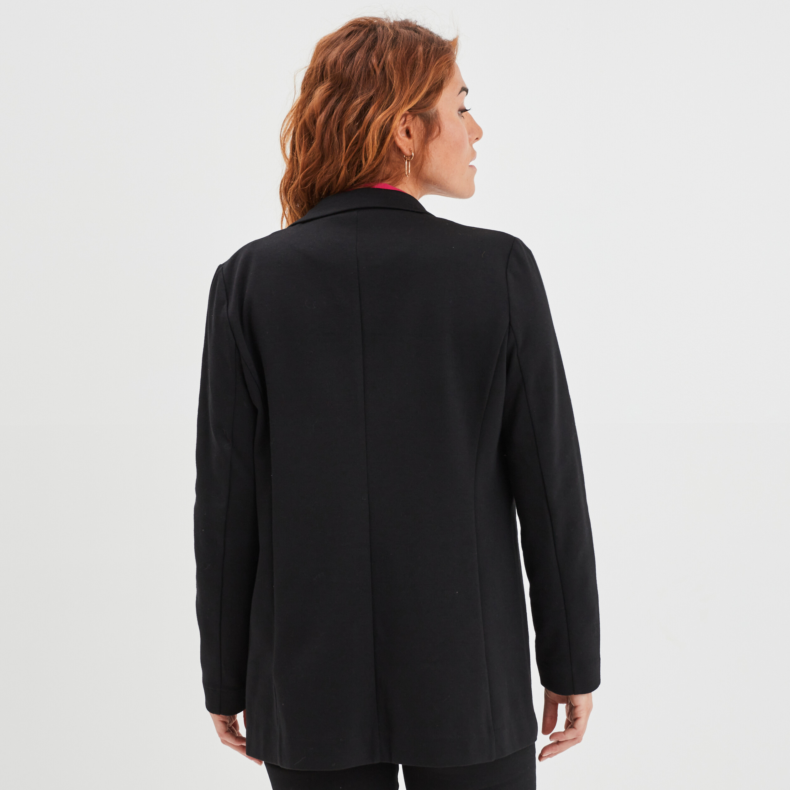 Veste blazer droite noir femme | La Halle