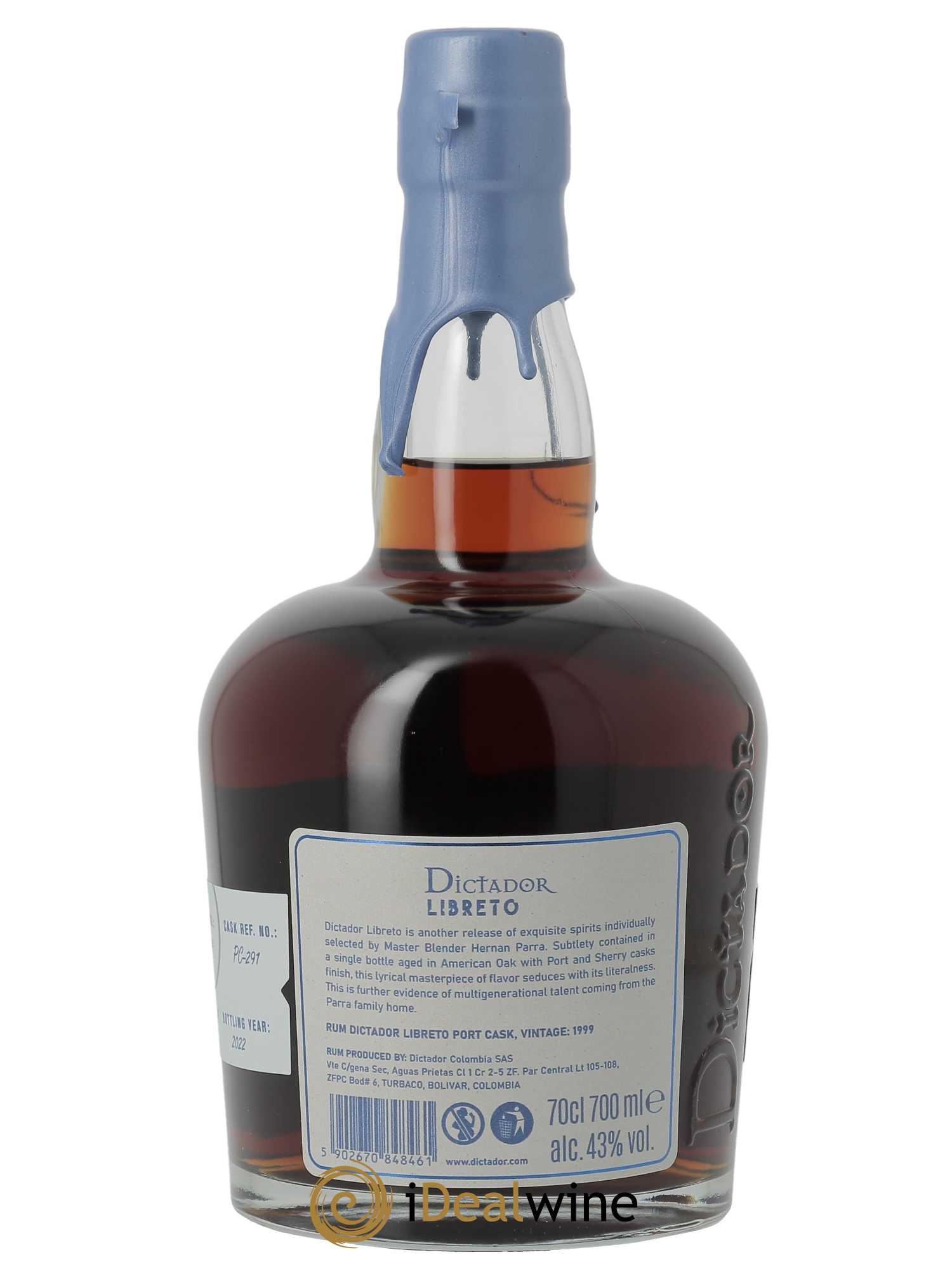 Rhum Dictador Libreto Port Cask (70cl) 1999 - Lot de 1 Bouteille