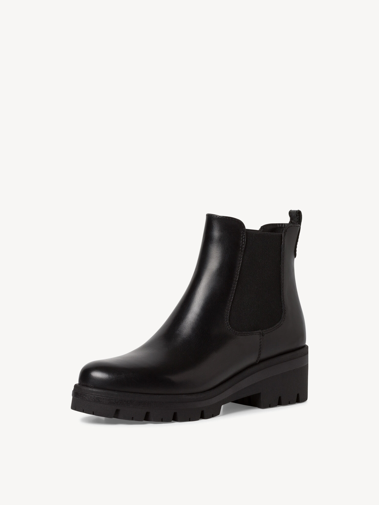 Bottine Chelsea en cuir - noir