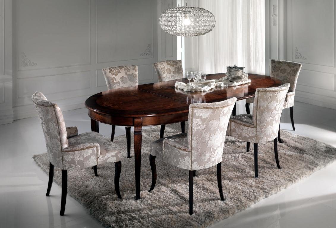 JVmoebel Esszimmer-Set, Esstisch Garnitur Esszimmer Gruppe Tisch + 6 Stuhl Set 7tlg.